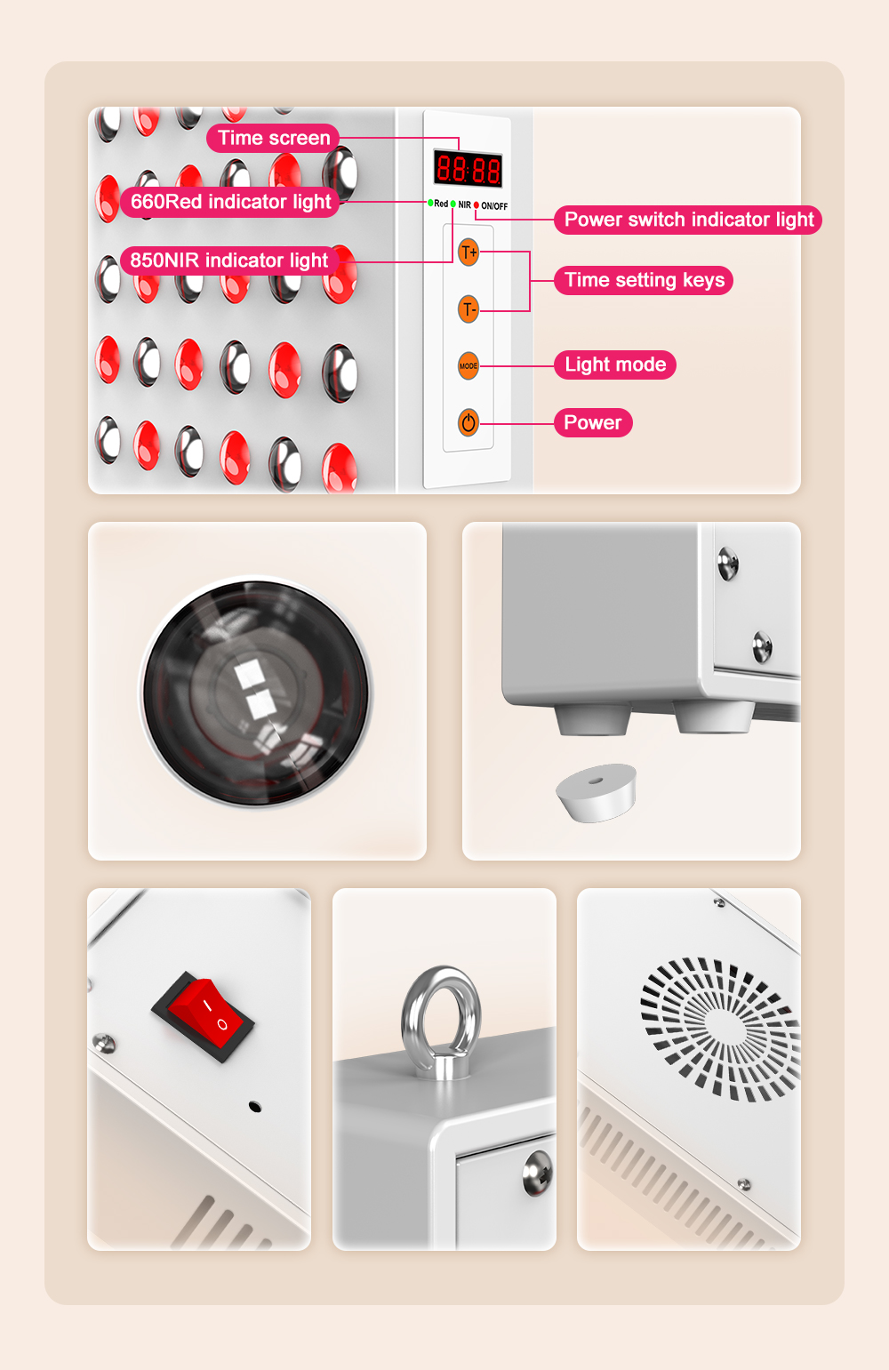 1500W red light therapy device